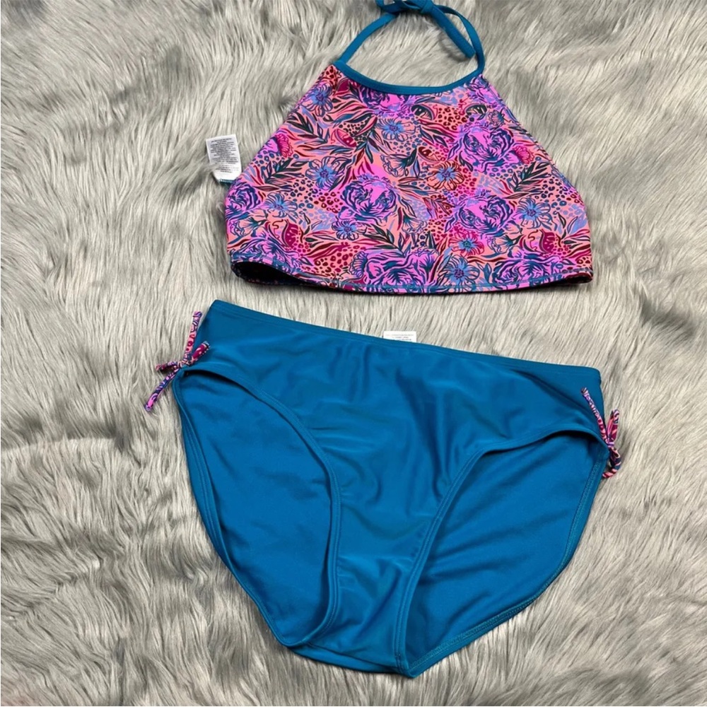 Art Class Girls Reversible Top Bikini Swim Set Size XXL